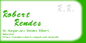 robert rendes business card