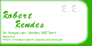 robert rendes business card